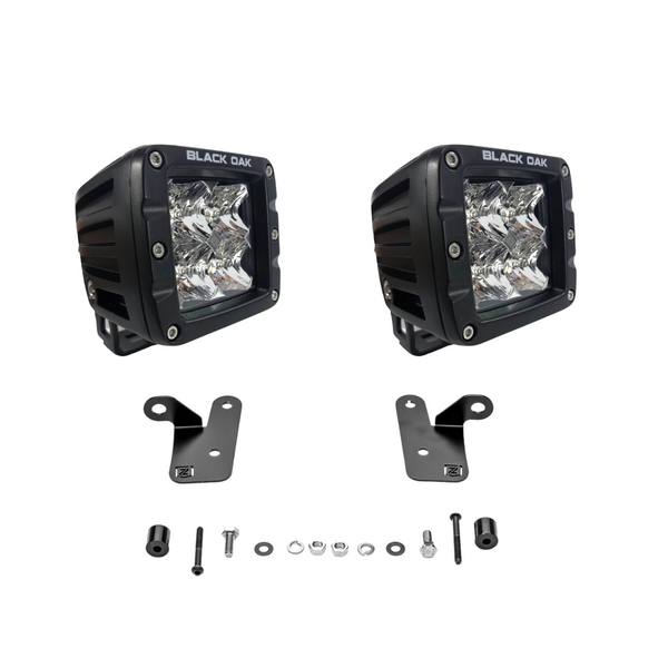 2018-2020 Jeep Jl (2) Pod Lower A Piller Light Kit - Black Oak Led