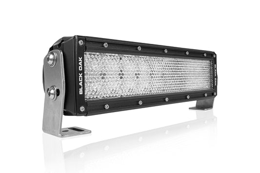 10 Inch Diffused Double Row: Black Oak LED Pro Series 2.0 Dual Row LED Light Bar