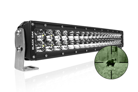 20 Inch 940nm Infrared IR LED Double Row Light Bar - Black Oak LED Pro Series 3.0