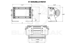 4 Inch Double Row: Black Oak LED Pro Series 3.0 Dual Row LED Light Bar - Spot or Flood Optics (24w/40w)