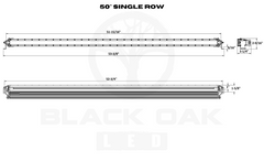 50 Inch Single Row: Black Oak LED Pro Series 3.0 LED Light Bar - Combo, Spot, or Flood Optics (150w/250w)