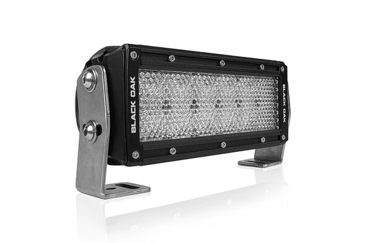  6 Inch Diffused Double Row: Black Oak LED Pro Series 3.0 Dual Row LED Light Bar