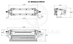 6 Inch Yellow Fog Light Lens Single Row: Black Oak LED Pro Series 3.0 LED Light Bar - Combo Optics (30w)