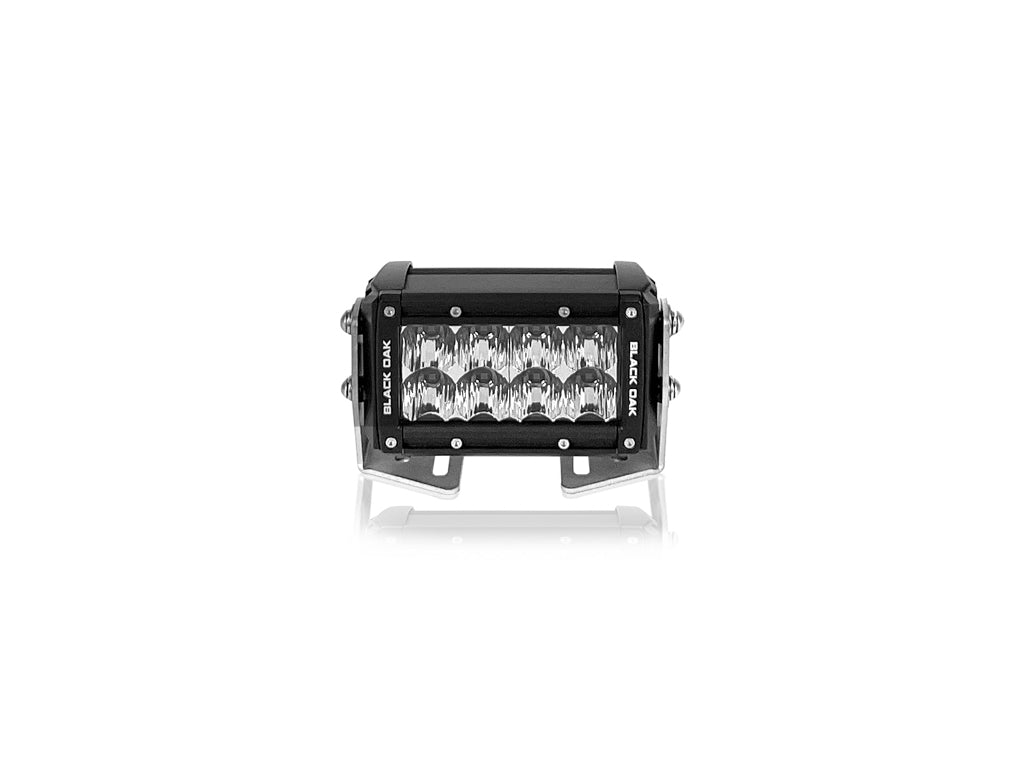 4 Inch Double Row: Black Oak LED Pro Series 3.0 Dual Row LED Light Bar - Spot or Flood Optics (24w/40w)