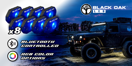 NEW - LED Rock Light Kit - RGB - 8 Lights