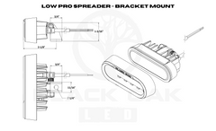 New - Low Pro™ Off Road Spreader Light - Bracket Mount