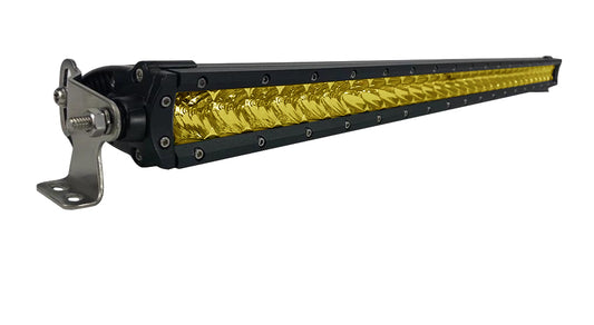 30 Inch Yellow Lens Single Row: Black Oak LED Pro Series 3.0 LED Light Bar - Combo Optics (150w)