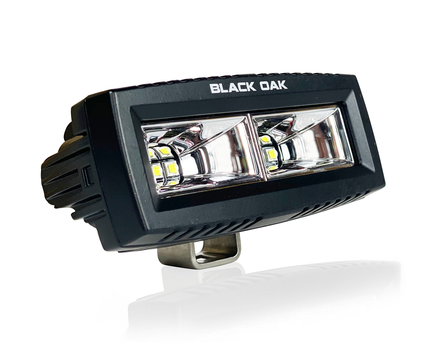 4 Inch Black Marine Spreader Light Flood Scene - Black Oak LED Pro Series 3.0